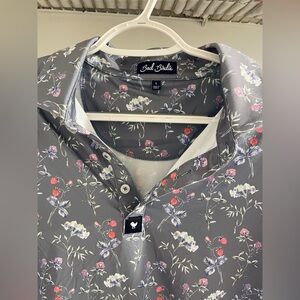 Bad birdie floral polo men’s size Large